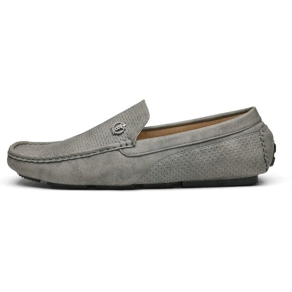 〽️Men\'s Grey Bruno Marc  Penny Moccasins Comfortable Casual Dress Loafers main image 7